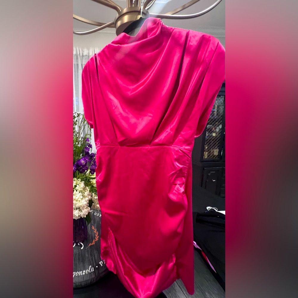 Satin pink dress